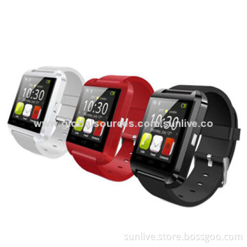 U8 smart Bluetooth watch, works w/ iPhone/Android mobile phone, with anti-lost waterproof function